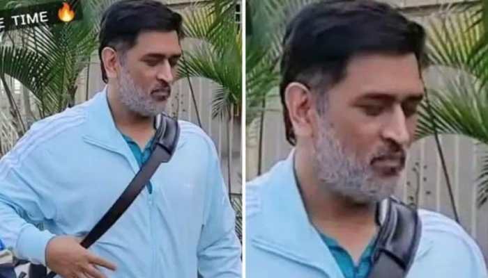 MS Dhoni's new 'Salt &amp; Pepper Look' goes viral as CSK captain gear up for IPL 2023