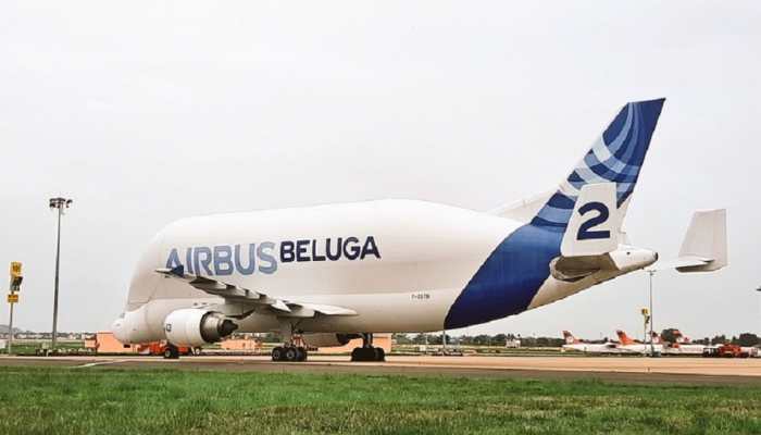 &#039;Whale-shaped&#039; world&#039;s largest cargo plane Airbus Beluga lands at Mumbai Airport: WATCH Video