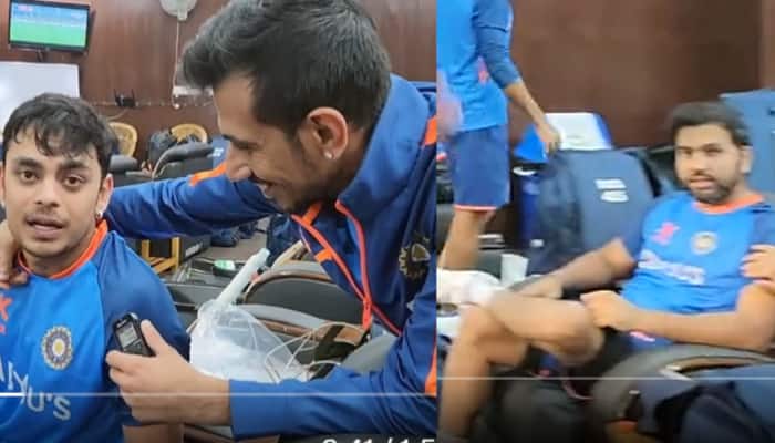 IND vs NZ 2nd ODI: Yuzvendra Chahal takes fans inside Indian dressing room in Raipur, Watch Rohit Sharma&#039;s FUNNY reaction