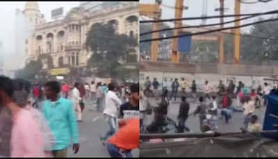 Kolkata: Clash breaks out between ISF demonstrators and police, several injured - Watch