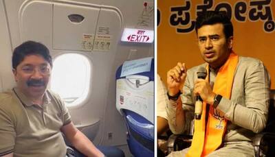 Sitting by plane's emergency exit door, DMK MP Dayanidhi Maran ridicules Tejasvi Surya