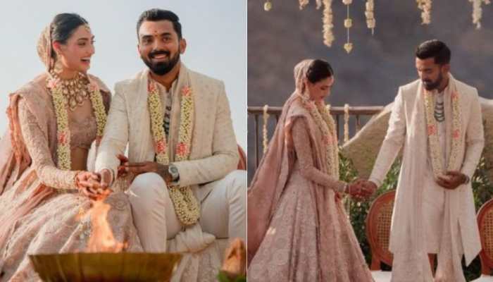 Athiya Shetty&#039;s Subtle Pink Chikankari Lehenga Took 10 Thousand Hours to Make, Reveals Designer Anamika Khanna 