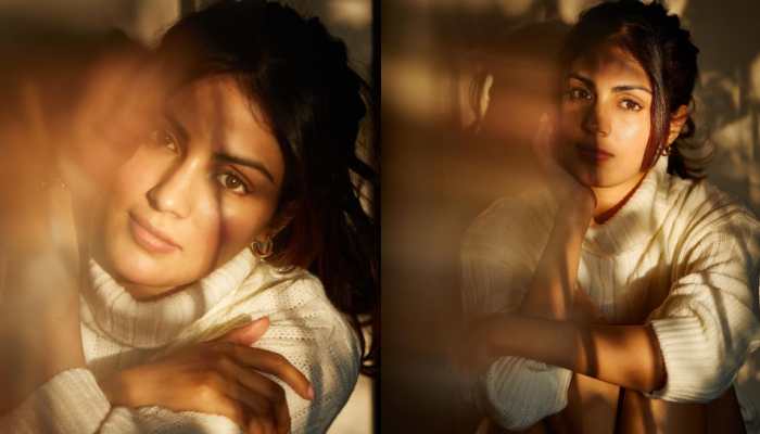 Rhea Chakraborty Takes Over The Internet With Her Cozy Pictures, Fans Call Her &#039;Golden Girl&#039;