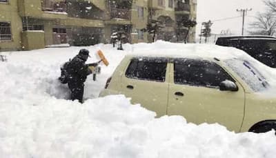 Heavy Snowfall in Japan, Roads Closed, Transport Hit