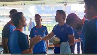 WATCH: MS Dhoni meets Team India ahead of IND vs NZ 1st T20I, video goes viral