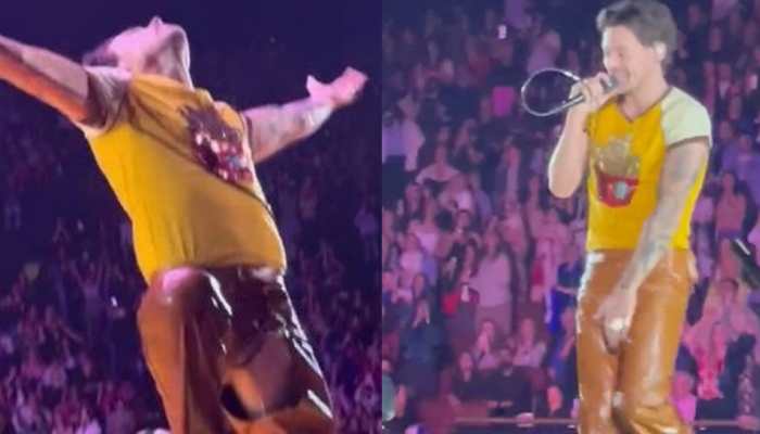 Singer Harry Styles suffers wardrobe malfunction as his pants rip off mid-concert