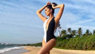 Tara Sutaria Flaunts Toned Figure in Black and White Monokini as she Poses on the Beach- See Pic 