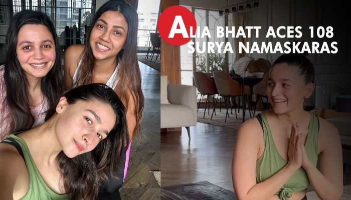 Alia Bhatt glowing after slaying 108 Surya Namaskaras for the first time | Zee News English