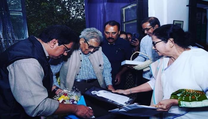 Mamata Banerjee Announces Z Plus Security for Nobel Laureate Amartya Sen