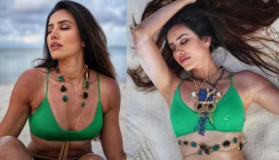 Pyaar Ka Punchnama Actress Sonnalli Seygall Burns Gram with her Hot Green Bikini Look - Pics