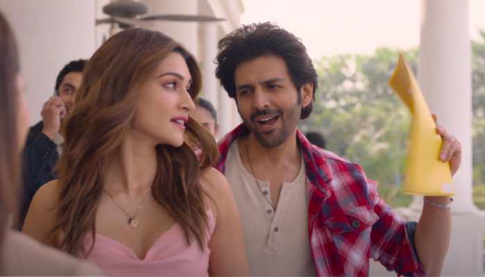 Kartik Aaryan and Kriti Sanon's Romance in Shehzada’s ‘Mere Sawaal Ka’ Track Looks Dreamy - Watch Kartik Aaryan and Kriti Sanon's Romance in Shehzada’s ‘Mere Sawaal Ka’ Track Looks Dreamy - Watch