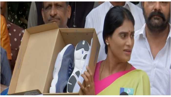 Telangana: YS Sharmila Presents ‘Walking Shoes’ to KCR, Dares him to Walk in her Padyatra