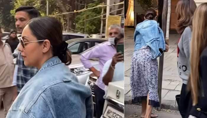 Gauri Khan Faces Oops Moment After her Jacket Gets Stuck to Pole Outside Designer Store - Watch