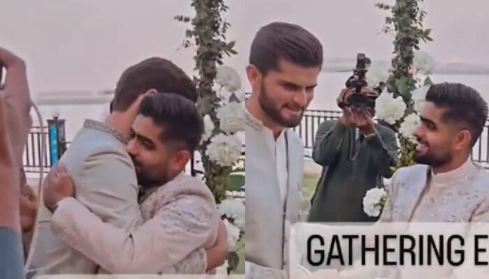 Watch: After Shaheen Shah Afridi Gets Married to Ansha, &#039;Happy&#039; Babar Azam Hugs Pak Pacer, Video Goes Viral