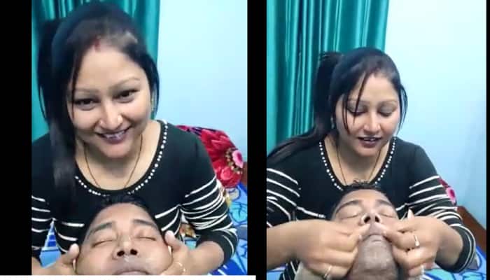 Viral Video: Bihar Female Health Officer Gives Face Massage to Doctor