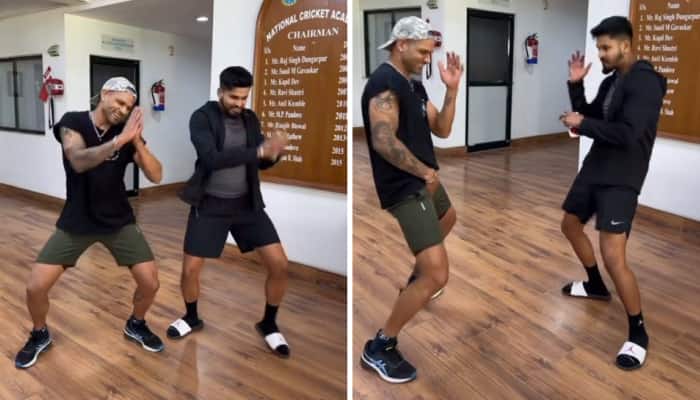 WATCH: Shreyas Iyer, Shikhar Dhawan Groove on Trending Song 'Calm Down'