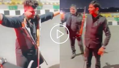 WATCH: Ghaziabad men Dance With Rifles, Fire in air While Drinking on Indirapuram Elevated Road; Five Held
