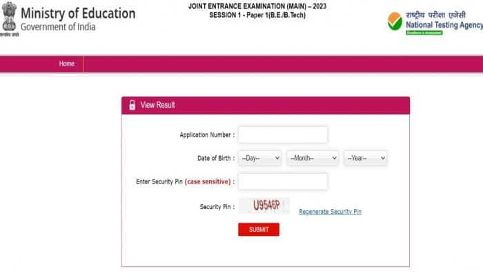JEE Main Result 2023 for Session 1 OUT, Direct Link to Download Scorecard Here