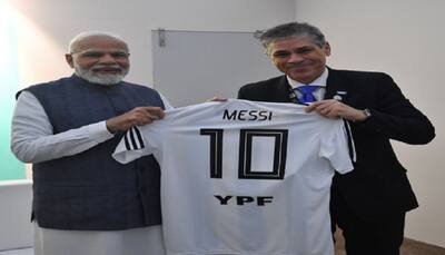 PM Narendra Modi Receives Lionel Messi Jersey as Gift