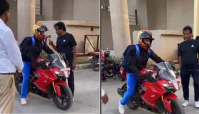 MS Dhoni Takes a Ride on Humble TVS Apache RR310 bike: Watch Video