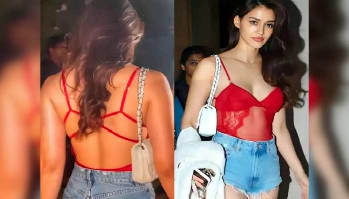 Disha Patani Flaunts her Sexy Back in Lacy Red Brassiere- Watch