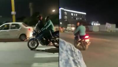 Video of Ajmer Couple Making Out in Moving Bike Goes Viral, Case Filed - Watch