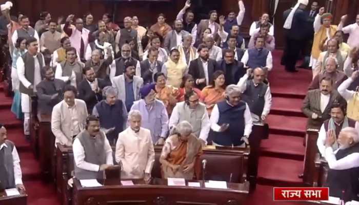 WATCH: &#039;EK Akela Kitno Pe Bhari&#039;: NDA MPs Shout &#039;Modi, Modi&#039; as PM Narendra Modi Slays Opposition in Rajya Sabha   