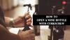 Corked wine bottles