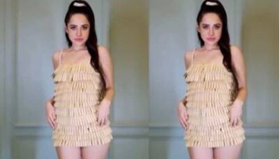 Urfi Javed Shocks Netizens Again as she Creates a Dress out of Cloth Hanging Clips- Watch 