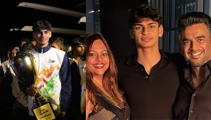 R Madhavan&#039;s son Vedaant Bags 5 Gold, 2 Silver Medals at Khelo India Games 2023; Proud dad Shares Pics