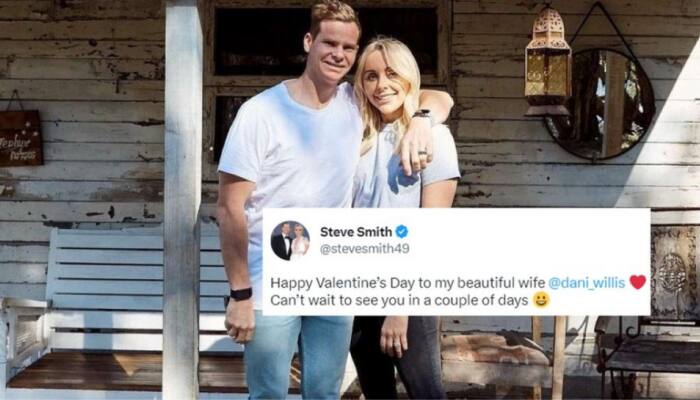Oops! Steve Smith Tags Wrong Person Instead of Wife Dani Willis on Valentine&#039;s Day Post