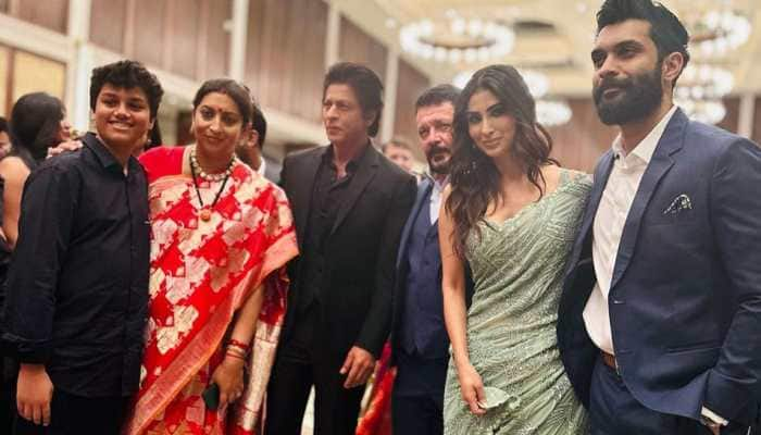 Smriti Irani&#039;s Daughter&#039;s Wedding Reception Saw Shah Rukh Khan, Mouni Roy, Ravi Kishan and Others in Attendance - Pics