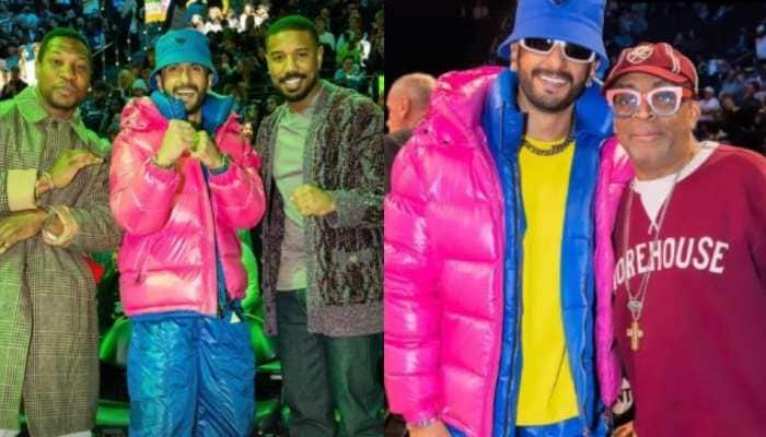 Ranveer Singh Meets Marvel Stars Jonathan Majors, Michael B Jordan; Filmmaker Spike Lee at NBA Game- See Viral Pics