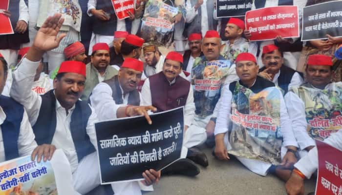 Shivpal Yadav, other SP MLAs sit on 'Dharna' in UP Assembly Premises; Yogi Adityanath Reacts