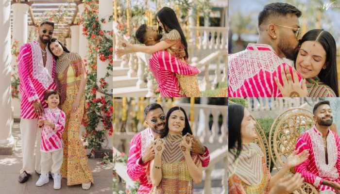 Hardik Pandya and Natasa Stankovic Shares ADORABLE Photos of Mehendi & Haldi Ceremony at Udaipur - In Pics