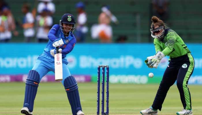 Team India opener Smriti Mandhana hammered her career-best T20I score of 87 against Ireland Women team to lift her side into the ICC Women's T20 World Cup 2023 semifinals. (Source: ICC)