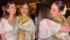 Bollywood Beauty in Generations: Alia Bhatt, Rekha Share Adorable Moment at Dadasaheb Phalke Awards Red Carpet- Watch