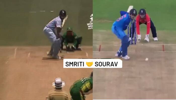 ICC Shares Video of &#039;Mind-Blowing&#039; Similarities Between Smriti Mandhana and Sourav Ganguly - Watch