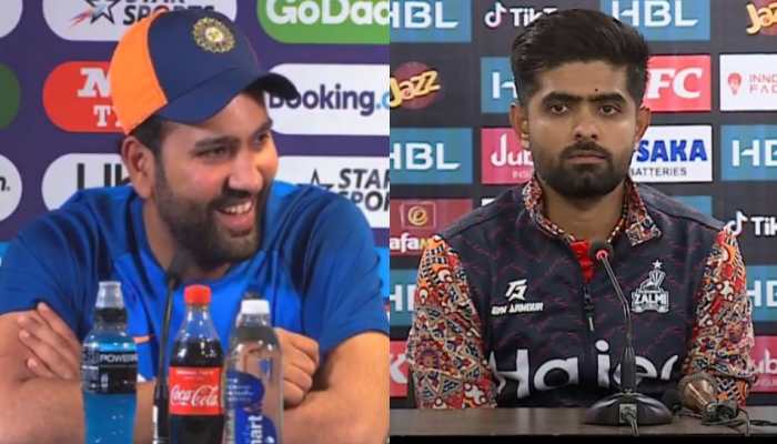 Copycat: Indian Fans React As Babar Azam Recreates Rohit Sharma&#039;s Press Conference Scene - Watch