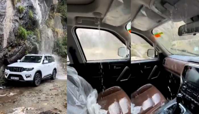 Video Of Mahindra Scorpio-N&#039;s Sunroof Leaking Under Waterfall Goes Viral: What Went Wrong?