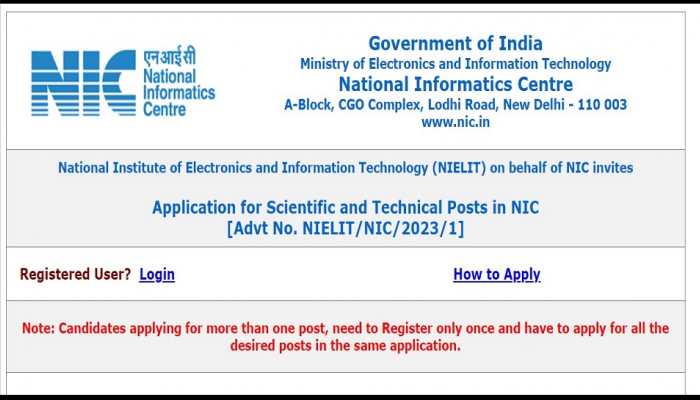 Government Job Alert! NIC Recruitment 2023: Apply For 598 Posts On nielit.gov.in, Check Salary, Eligibility, Direct Link Here