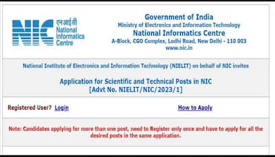 Government Job Alert! NIC Recruitment 2023: Apply For 598 Posts On nielit.gov.in, Check Salary, Eligibility, Direct Link Here