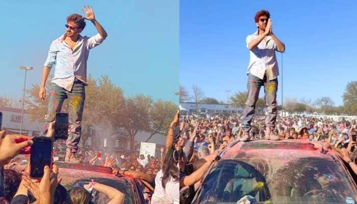 Kartik Aaryan Creates Massive Madness In USA, Crowd Goes Berserk At Holi Event: Watch