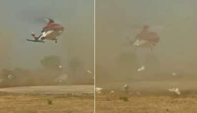 Helicopter Carrying BS Yediyurappa Forced To Abort Landing Due To Garbage On Helipad: Watch