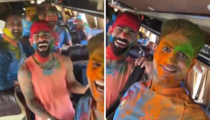 WATCH: Virat Kohli, Shubman Gill, Rohit Sharma Play Holi In Team Bus Ahead Of IND vs AUS 4th Test