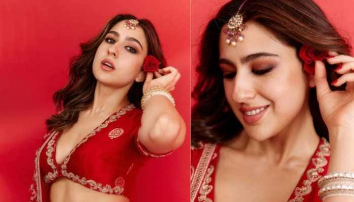 Sara Ali Khan Stuns In Bridal Red Lehenga At Lakme Fashion Week- See Pics