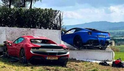 Watch: Two Tourists Crash High-Speed Ferraris Into A Home, Damages Property And Supercars