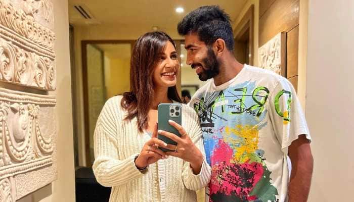 Team India and Mumbai Indians pacer Jasprit Bumrah and Sanjana Ganesan are celebrating their second marriage anniversary on Wednesday (March 15). Bumrah and Sanjana got married in Goa a couple of years back. (Source: Twitter)