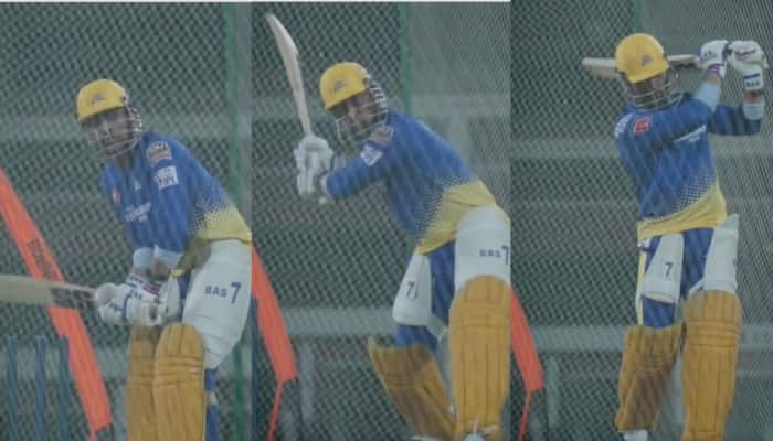 Watch: MS Dhoni Hits No-Look Six During CSK&#039;s Nets Session