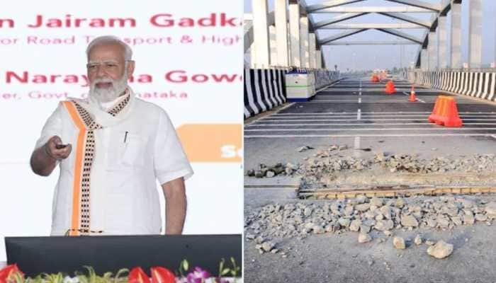 &#039;Land Of 40% Commission&#039;: Bengaluru-Mysuru Expressway Damaged Days After Inauguration By PM Modi; Congress Slams BJP